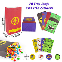 1 x RAW Customer Returns YIIHMEI Superhero Party Favor Bags Gifts, 114 gift bags fillers with mask, stickers, etc. candy bags party favor mix perfect for game prizes, children s birthday gifts - RRP €27.99