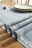 1 x Brand New JaeMoose table runner boho table runner with tassels table runner country style rustic for dinner, party, holiday, dining room, dresser gray, 33 x 228 cm  - RRP €20.02