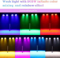 1 x RAW Customer Returns DELIBANG LED Par Spotlight 200W 18 LED Stage Light Spotlight Disco Light Party Light, 8CH Par LED RGBW DMX Strobe Sound Active Mode Lighting DJ Light Effect for Show Bar KTV Party Halloween 2pc - RRP €152.99