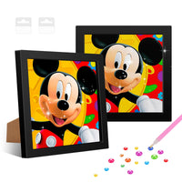 6 x Brand New NAIMOER Mickey Diamond Painting Kits with Frame, Framed Mouse Diamond Painting for Kids Adults, 5D Cartoon Diamond Painting Adults Mosaic DIY Craft for Home Decor 8x8inch - RRP €122.4