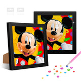 6 x Brand New NAIMOER Mickey Diamond Painting Kits with Frame, Framed Mouse Diamond Painting for Kids Adults, 5D Cartoon Diamond Painting Adults Mosaic DIY Craft for Home Decor 8x8inch - RRP €122.4