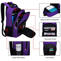 2 x Brand New Della Gao Anti-theft and waterproof backpack with USB slot for work, travel, for men and women, it is suitable for 15.6 inch laptops, purple - RRP €76.46