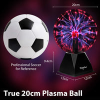 1 x RAW Customer Returns 20cm Magic Plasma Ball, Theefun Luminous Ball Electrostatic Ball Touch Sensitive Lightning Ball, Flashing Educational Toy Physics Flash Light Plasma Lamp Sphere Light Effects - RRP €48.08