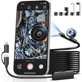 1 x RAW Customer Returns Endoscope camera with light, 1920P HD endoscope camera, scope camera with 8 LED lights IP67 for Android and iOS smartphone, iPhone, iPad, Samsung 32.8 ft 10M Plug-and-Play NO-WiFi - RRP €39.99