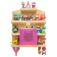 1 x RAW Customer Returns Shudyear Toniebox Shelf with Space for 28 Tonie Figures, Tonie Box Magnetic Wall Shelf for Children to Play and Collect Houses  - RRP €36.17