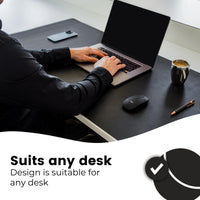 2 x RAW Customer Returns WURK 120 cm x 60 cm Premium quality desk pad PU leather including cable clip - mouse pad - large desk pad - mouse pad XXL - non-slip pad mat - desk mat black  - RRP €46.3