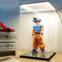 1 x RAW Customer Returns Acrylic showcase display case for model cars, figures with LED lighting 20x20x30 cm  - RRP €52.16