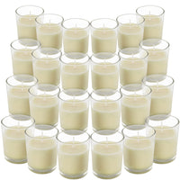 1 x RAW Customer Returns BELLE VOUS Pack of 24 Unscented Votive Candles with Clear Glass Candle Holder - 12 Hour Burn Time - Table Candle with Pot - Ideal for Weddings, Spas, Aromatherapy and Decoration - RRP €39.34