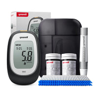 1 x RAW Customer Returns yuwell blood glucose meter set with test strips x 50 and lancets x 50, glucose meter for self-monitoring of blood sugar in diabetes, ideal for home use model 660 and unit mg dL  - RRP €37.3