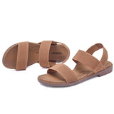 1 x RAW Customer Returns Veittes Women Slide Sandals - Casual Elastic Cross Toe Spring Summer Shoes. 2107021,BR MF,37  - RRP €29.99