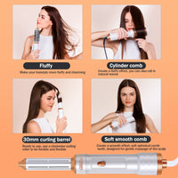 1 x RAW Customer Returns Air Styler 6 In 1, 2023 New Air Hairstyler with Hot Air Brush, Hair Dryer, Left Right Curling Iron, Massage Hot Air Brush, Hair Straightener Brush, Air Styler Suitable for All Hair Types - RRP €90.74