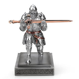 1 x RAW Customer Returns HDMbigmi King s Guard Knight Pen Holder, Pen Stand, Desk Organizer and Accessories, Resin Pen Holder as a Gift with a Fancy Sword for Office and Home Silver  - RRP €45.88