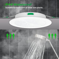 1 x RAW Customer Returns ALUSSO LIGHTING 22W LED recessed spotlights dimmable ultra flat IP44 bathroom recessed spotlights, warm white 3000K neutral white 4000K cold white 6500K recessed lights, LED ceiling spots for kitchen bedroom, set of 6 - RRP €71.38