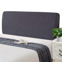 1 x RAW Customer Returns Jaotto Bed Headboard Cover Stretch Bed Headboard Cover Stretchable Washable Thicken Jacquard All-Inclusive Dustproof Bed Headboard Cover for Double Bed Single Bed Bed Head 150-170cm, Dark Gray  - RRP €15.12