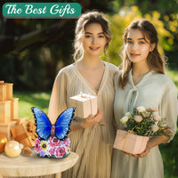 1 x RAW Customer Returns Linkax Butterfly Mother s Day Gifts for Mom Grandma, Gifts for Women, Solar Garden Figures Garden Decoration for Outdoors, with 6 LED Lights, Birthday Gift for Women Mom, Home Terrace Balcony Decoration - RRP €26.21