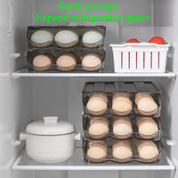 1 x RAW Customer Returns Egg Container for Refrigerator Automatic Rolling Egg Holder for Refrigerator, Egg Storage Box with Lid, Chicken Egg Storage Tray for Household 3 Layers  - RRP €28.99