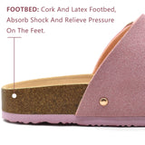 1 x RAW Customer Returns ONCAI women s mules, comfortable slippers with cork footbed, suede, pink, 38 EU - RRP €29.99