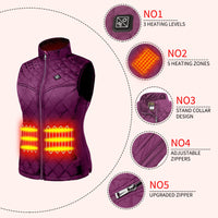 1 x RAW Customer Returns Kintiwe heated vest for women, heated vest with power bank, heating vest, heated jacket, heating jacket, heat vest with 5 heating zones for outdoor use - RRP €100.84