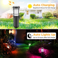 1 x RAW Customer Returns Ainostone Solar Torches 4 Pack Solar Garden Torches RGBW Solar Lamps with Realistic Flickering IP65 Waterproof Solar Lights Color Changing 2 Lighting Modes for Outdoor Garden Lawn Patio Balcony Path - RRP €39.99