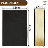 2 x RAW Customer Returns PU leather notebook A5 back 310 sheets 620 pages white with gold edge vintage diary painting handbook notebook - RRP €37.84