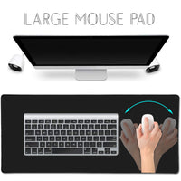 1 x RAW Customer Returns LL-COEUR XXL Black Mouse Pad Gaming Mouse Mat Laptops Desk Pad Desk Pad 1200 x 500 x 3 mm  - RRP €49.32