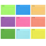 6 x Brand New Bekecidi 9 Pieces Sticky Notes, To-Do List, Self-Adhesive Colorful Sticky Notes for Posts, Lined Notes, Planning List Notepad for Reminders School, Office, Home - RRP €69.84