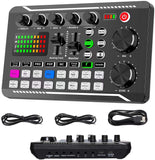 1 x RAW Customer Returns Live Sound Card and Audio Interface with DJ Mixer Effects and Voice Changer, F998 Bluetooth Stereo Audio Mixer, for Youtube Live Streaming, PC, Recording Studio Live Sound Card  - RRP €39.99