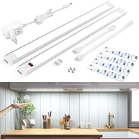 1 x RAW Customer Returns wobsion LED Kitchen Under Cabinet Light with Touchless Light, Dimmable LED Strip, 6000K Cold White LED Strip, LED Under Cabinet Light 45CM 2PCS, Ultra Thin LED for Kitchen Under Cabinet, Wardrobe - RRP €28.99