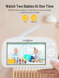 1 x RAW Customer Returns PARIS RH NE Baby Monitor with Camera 1080P, 5.5 Display Video Baby Monitor with 5000mAh Battery, Baby Camera with Monitor, 2-Way Talk, Infrared Night Vision, Split Screen, VOX - RRP €121.0