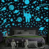 10 x Brand New 226 pieces luminous stars children s room wall sticker self-adhesive wall stickers wall stickers children s room boy girl, astronaut luminous stickers bedroom living room wall sticker - RRP €204.0