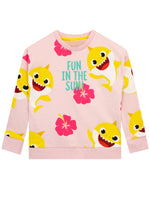 1 x RAW Customer Returns Pinkfong Sweatshirt for Girls Baby Shark Pink 5-6 years - RRP €19.95