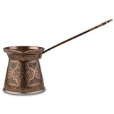 1 x RAW Customer Returns Alisveristime Authentic Turkish Coffee Pot Handmade Cezve Ibrik Multiple Sizes and Colors Available, Improve Your Coffee Experience Now Antique brown, 4 cups - RRP €36.84