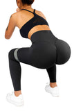 1 x RAW Customer Returns RXRXCOCO High Waist Sports Leggings Women s Long Opaque Push Up Sports Pants Scrunch Booty Gym Running Pants 1 Black XL  - RRP €24.19