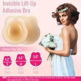 1 x RAW Customer Returns LEOLAMVAED Invisible Adhesive Bra, Ultra Thin Silicone Push Up Adhesive Bra for Women, Strapless Bra, Self Adhesive Bra for Backless Strapless Dresses, Strapless Bra with Lift - 2 Pairs - RRP €18.96