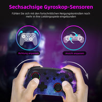 1 x RAW Customer Returns NexiGo Wireless Controller for Switch Switch Lite OLED, Bluetooth Controller for Nintendo Switch with Vibration, Movement, Turbo and LED Light Cosmic Nebula  - RRP €39.99