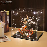 1 x RAW Customer Returns Huijintao Acrylic Showcase Countertop Display Case Cube Box Organizer Showcase Dust Protection for Action Figures Collectibles 9x9x9inch 23x23x23cm  - RRP €41.8