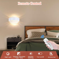 1 x RAW Customer Returns Lightess Smart LED Wall Light Indoor Dimmable Wall Lamp with Remote Control 2.4G Modern White Dimmable Wall Lighting Indoor Wall Light E27 Up Down Lighting for Children s Room Living Room Bedroom Hallway - RRP €28.73