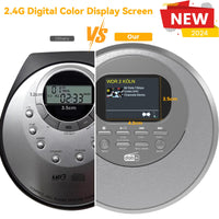 1 x RAW Customer Returns NEW 2024 CD Player Portable with DAB Radio and Colorful TFT Display, Monodeal CD Player Bluetooth, Portable CD Player with DAB Radio FM 2 in 1, Rechargeable Discman CD Player for Car, Anti-Skip - RRP €85.99