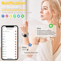 1 x RAW Customer Returns XAXRE Women s Smartwatch with Diamonds Answers Hands-Free Calls, 1.32 HD Touchscreen Watch, Female Fitness Tracker SpO2 Heart Rate Monitor, WhatsApp Message Notifications for Android iOS - RRP €47.21