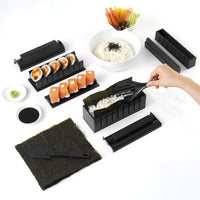 1 x RAW Customer Returns Sushi Maker Kit, AGPTEK 11-piece complete sushi making kit, 5 shapes DIY sushi making set with high-quality sushi knife, perfect for sushi DIY and as a gift - REUSABLE  - RRP €19.99