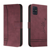 2 x Brand New QIWEIQING Compatible with mobile phone case for Samsung Galaxy A51 4G case, mobile phone Samsung Galaxy A51 4G case, leather flip case mobile phone case protective cover for Samsung A51 4G case Red Wine HX - RRP €22.4