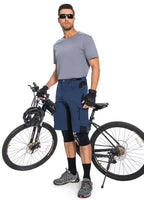 1 x RAW Customer Returns Cycorld MTB trousers, men s cycling trousers, quick-drying MTB shorts, men s mountain bike trousers, baggy bike shorts, breathable cycling trousers with adjustable Velcro fasteners indigo blue pad, S  - RRP €52.49