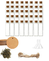 3 x RAW Customer Returns Test tube with corks 40 pieces, 20ML mini glass bottles kit, with label, hemp rope, funnel and screws, used for making small gifts, wedding party decorations, spice jars - RRP €45.36