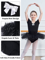 2 x Brand New Kefiyis Girls Classical Dance Tutu Dance Dress Cotton Short Sleeve Children s Dance Leotard - RRP €45.6