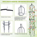 1 x RAW Customer Returns 2 pieces trellis garden trellis trellis obelisk, Deaunbr tomato trellis coated metal obelisk trellis garden column plants trellis trellis column for roses, tomatoes, climbing plants - RRP €36.29