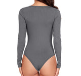 8 x Brand New TownCat Women s Long Sleeve Bodysuit Tops with Stretchy Square Neckline Yoga Top Tummy Control Shaping Bodies Elegant Sport - RRP €185.44