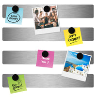 1 x RAW Customer Returns Topzora Pack of 4 magnetic boards, magnetic board kitchen, stainless steel magnetic board small for hanging, 38x5x0.5cm magnetic board small with 12 pieces of strong magnetic pens for kitchen, refrigerator, office - RRP €19.15