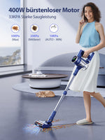 1 x RAW Customer Returns BuTure JR600 cordless vacuum cleaner, quiet, wireless vacuum cleaner 33KPA with color display, wireless vacuum cleaner 360 rotary knob, suction power auto setting, LED electric brush with anti-tangle comb - RRP €181.5