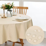 1 x RAW Customer Returns DWCN Round Tablecloth Stain Resistant Washable Waterproof Dining Room Home Garden Party Wedding 140cm Champagne - RRP €17.99