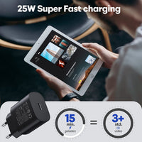 1 x RAW Customer Returns 2-Pack 25W Charger USB C, Fast Charger PD 3.0 Charging Plug with Fast Charging Cable 1.8m Power Supply for Samsung Galaxy S23 S22 S21 Ultra S21 S20 Note20 S10 S9, iPhone 15 Pro Max Mobile Phone Chargers - RRP €24.74